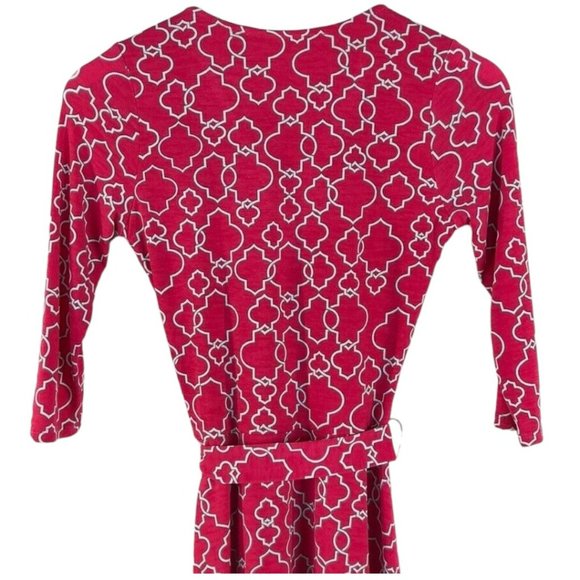 41 Hawthorn Renesme Faux Wrap Dress Stitch Fix - Raspberry - S - Picture 4 of 7